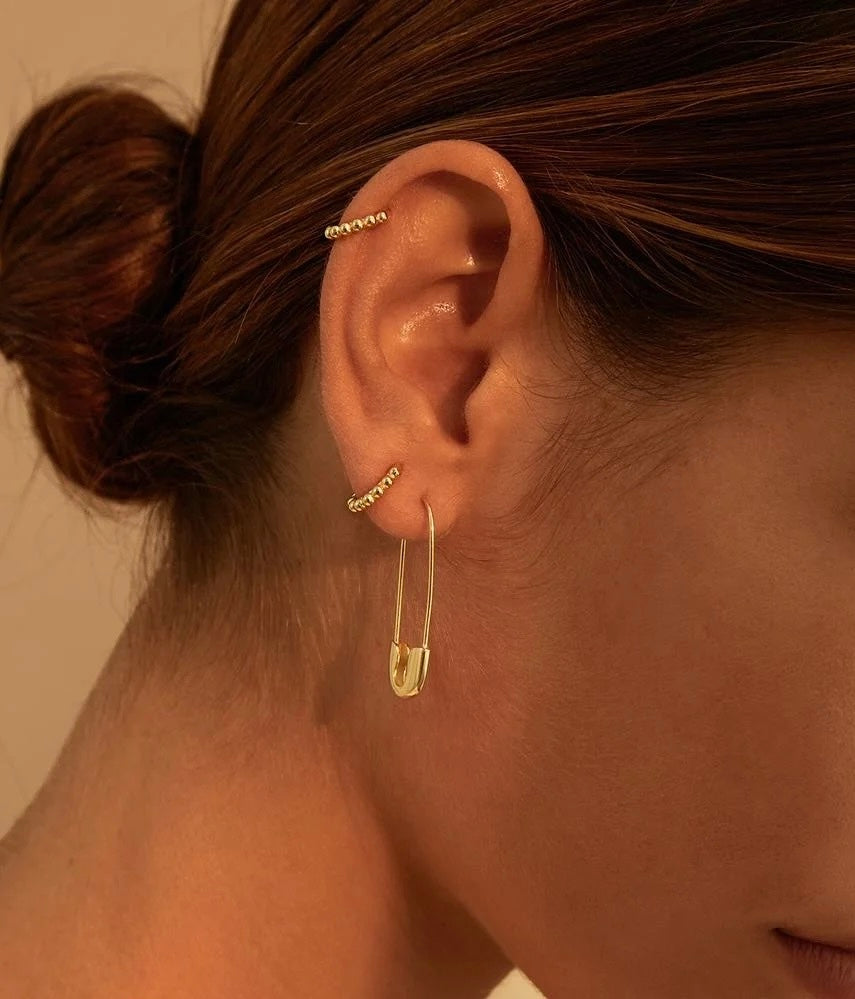 Safety Pin Hoop Earrings