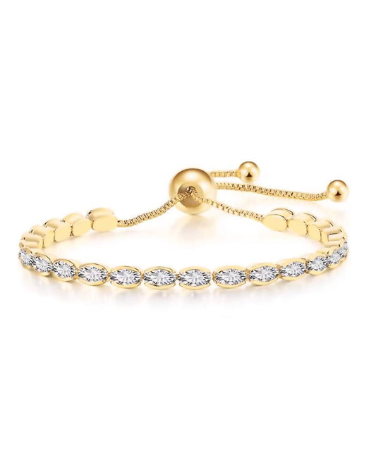 Oval Tennis Slider Bracelet