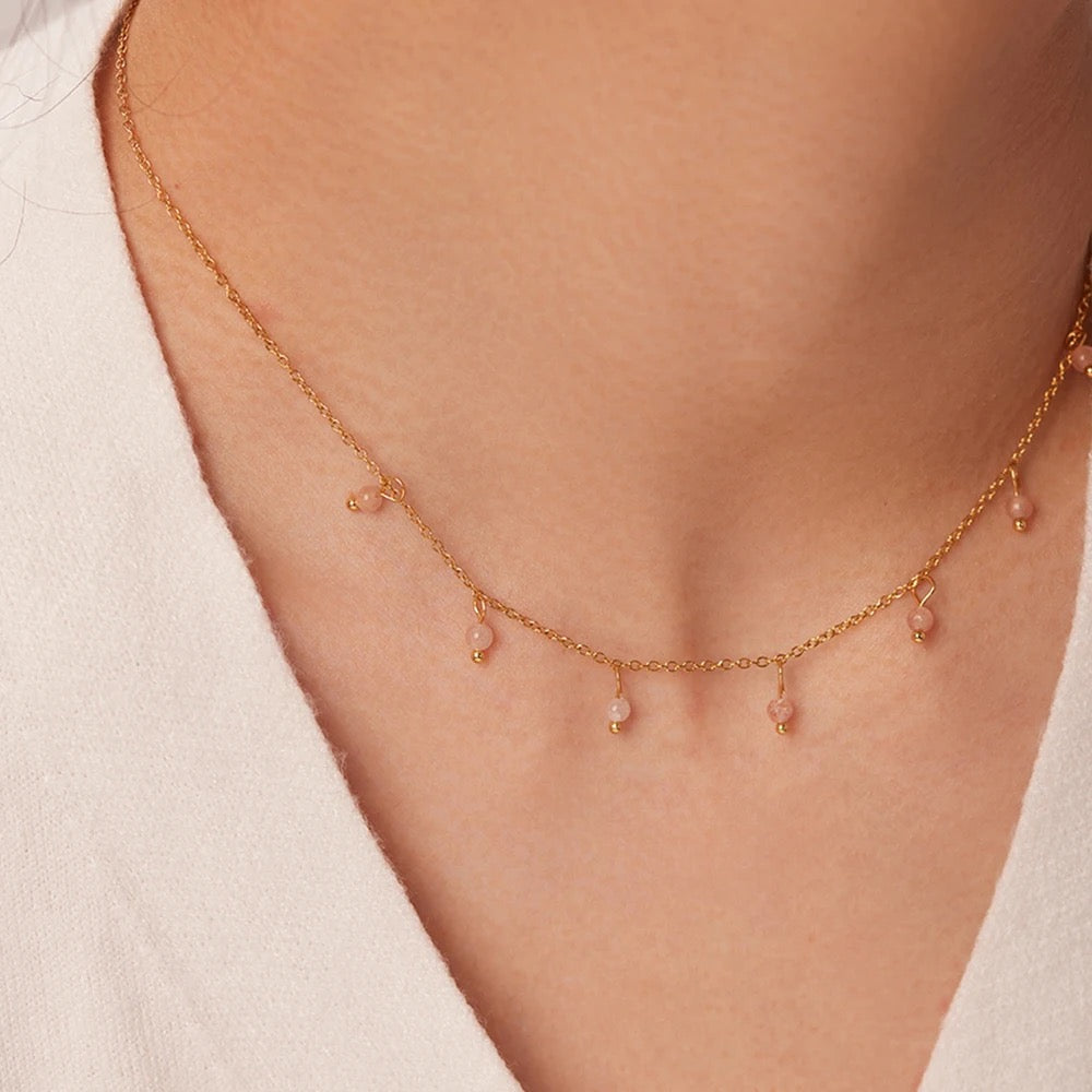 Pink Tassels Necklace