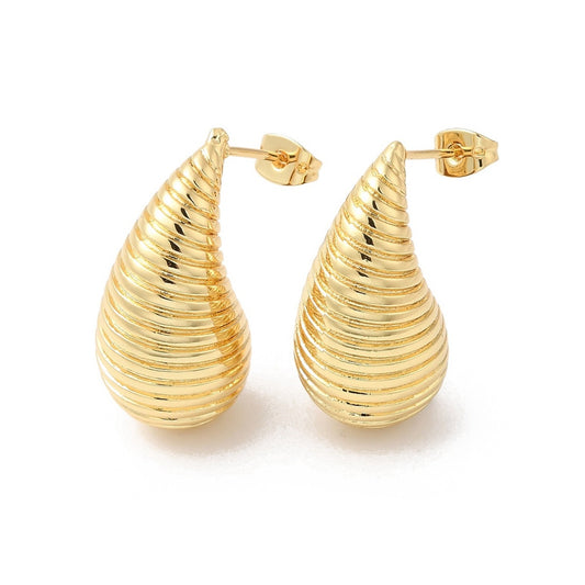 Striped Teardrop Earrings
