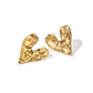 Hammered Heart Earrings
