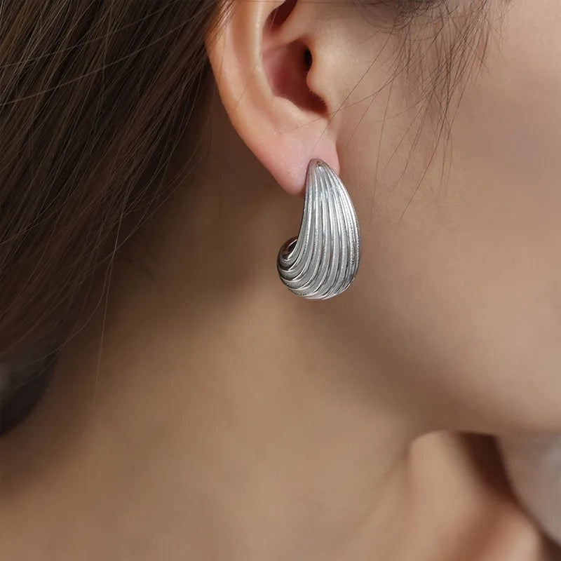 Striped Waterdrop Earrings
