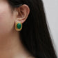 Green Onyx Stone Earrings