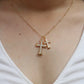 Double Cross Necklace