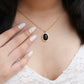 Natural Black Onyx Stone Necklace