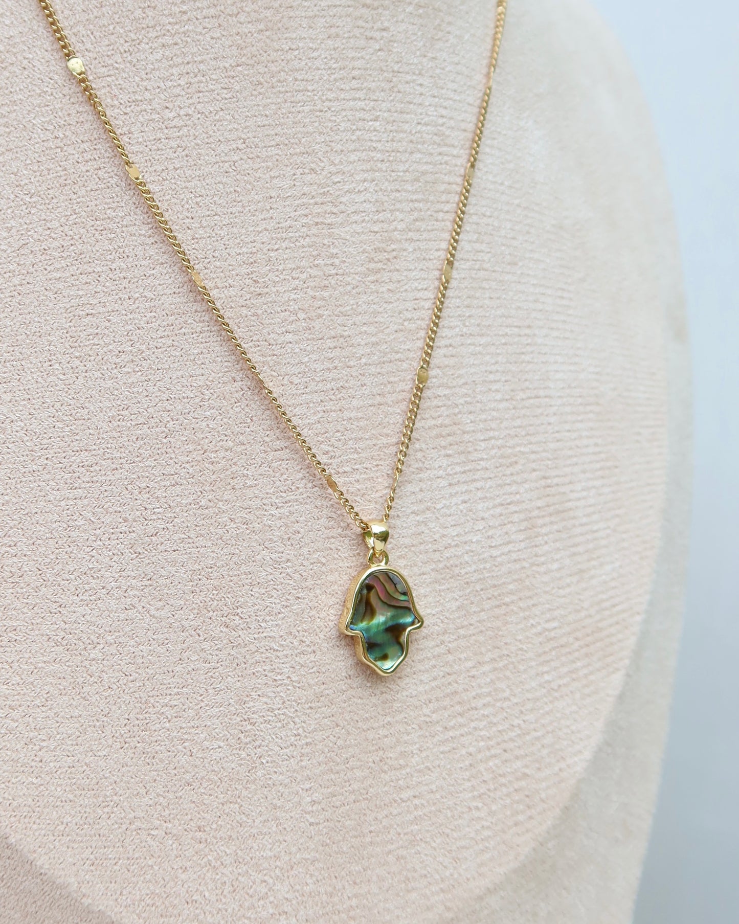 Hamsa Hand Shell Necklace