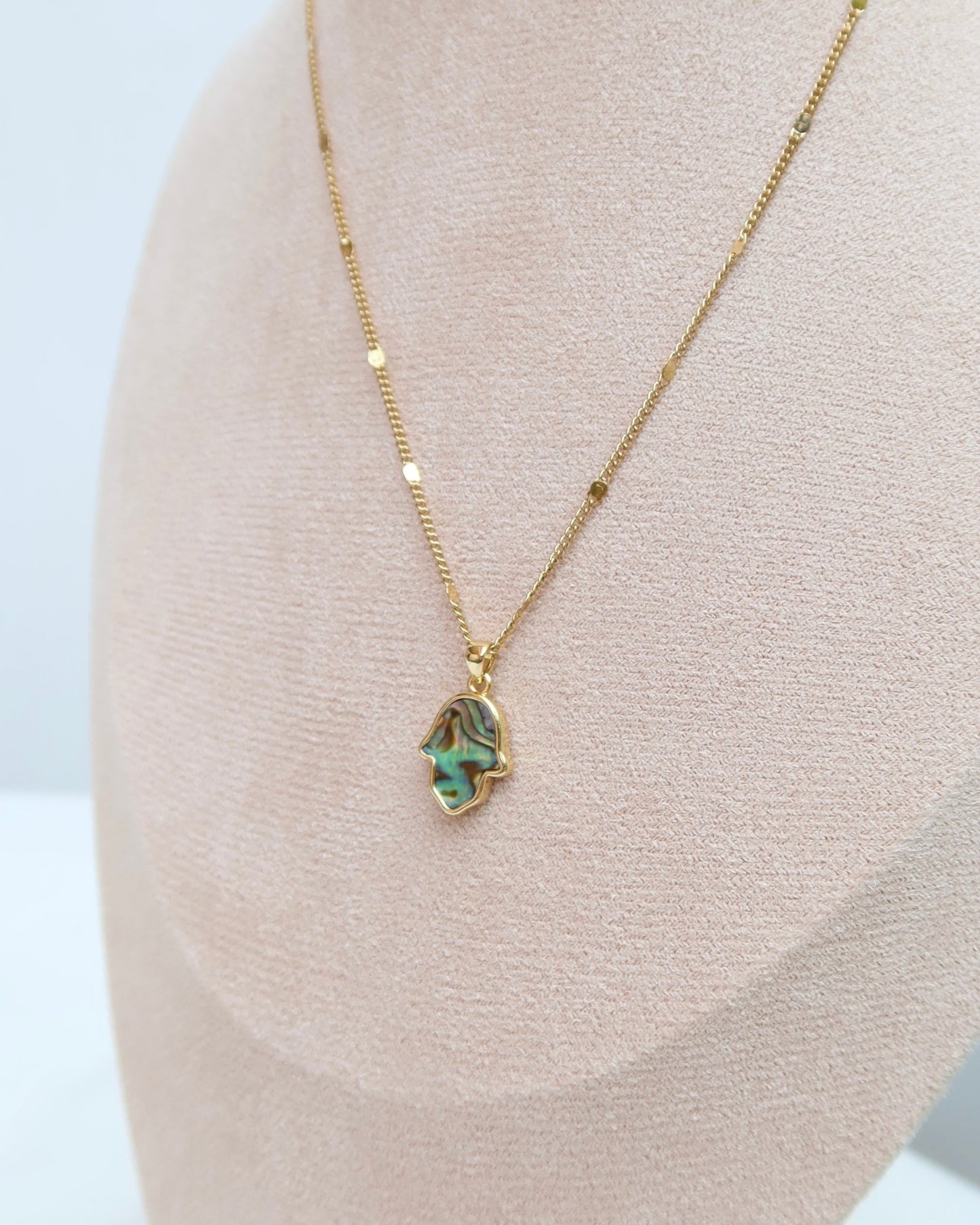 Hamsa Hand Shell Necklace
