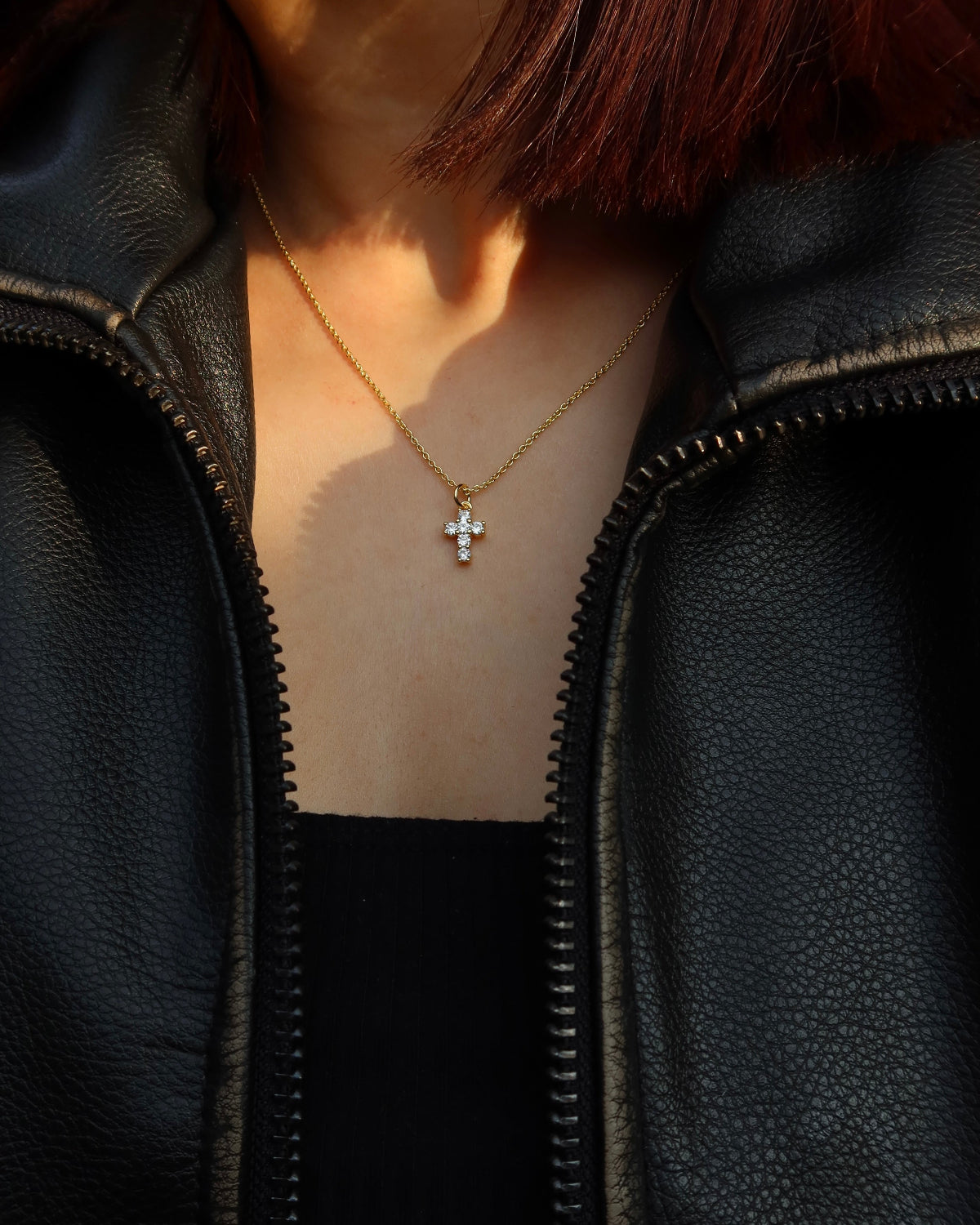 Mini Bless Cross Necklace