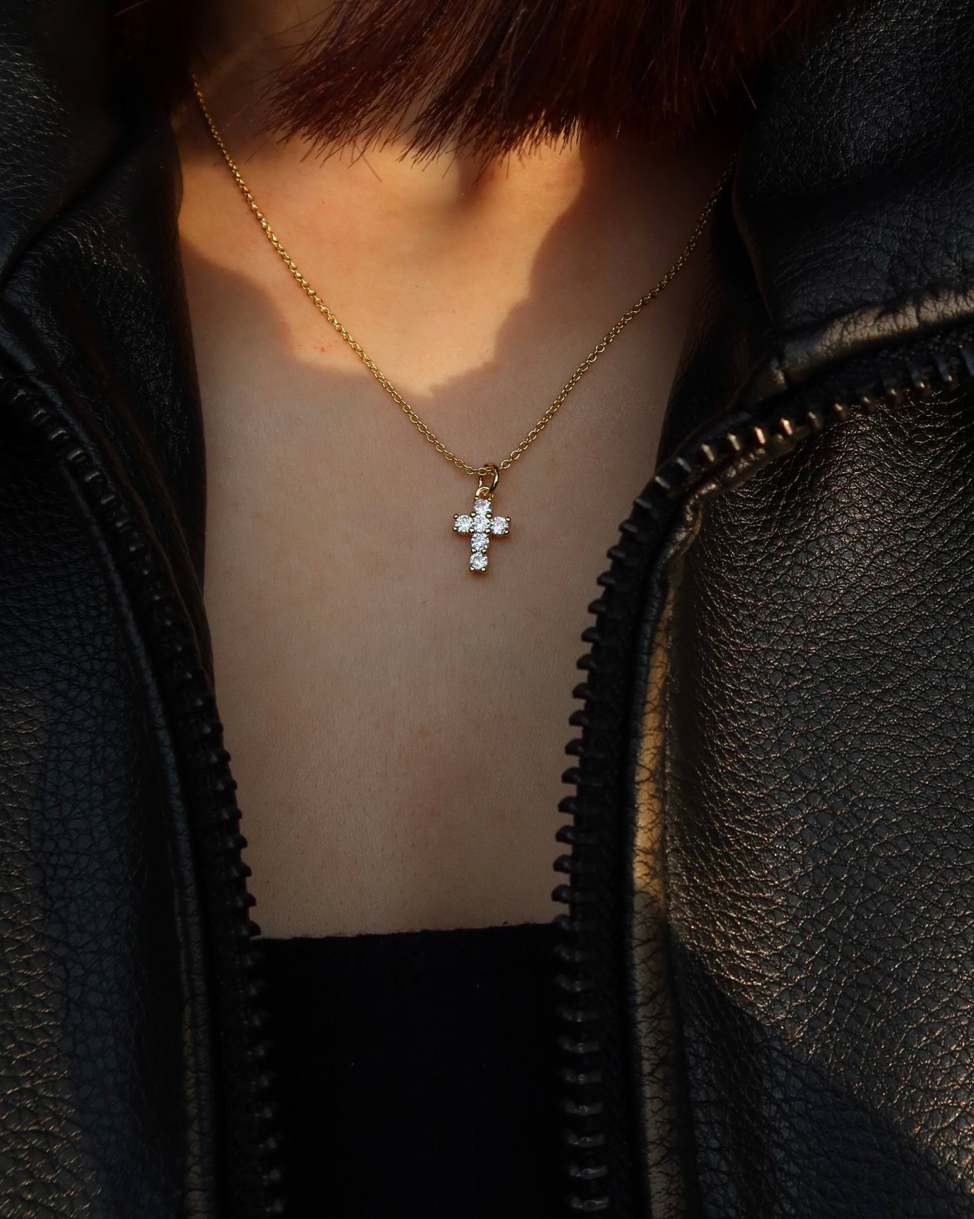 Mini Bless Cross Necklace