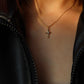 Mini Halo Cross Necklace