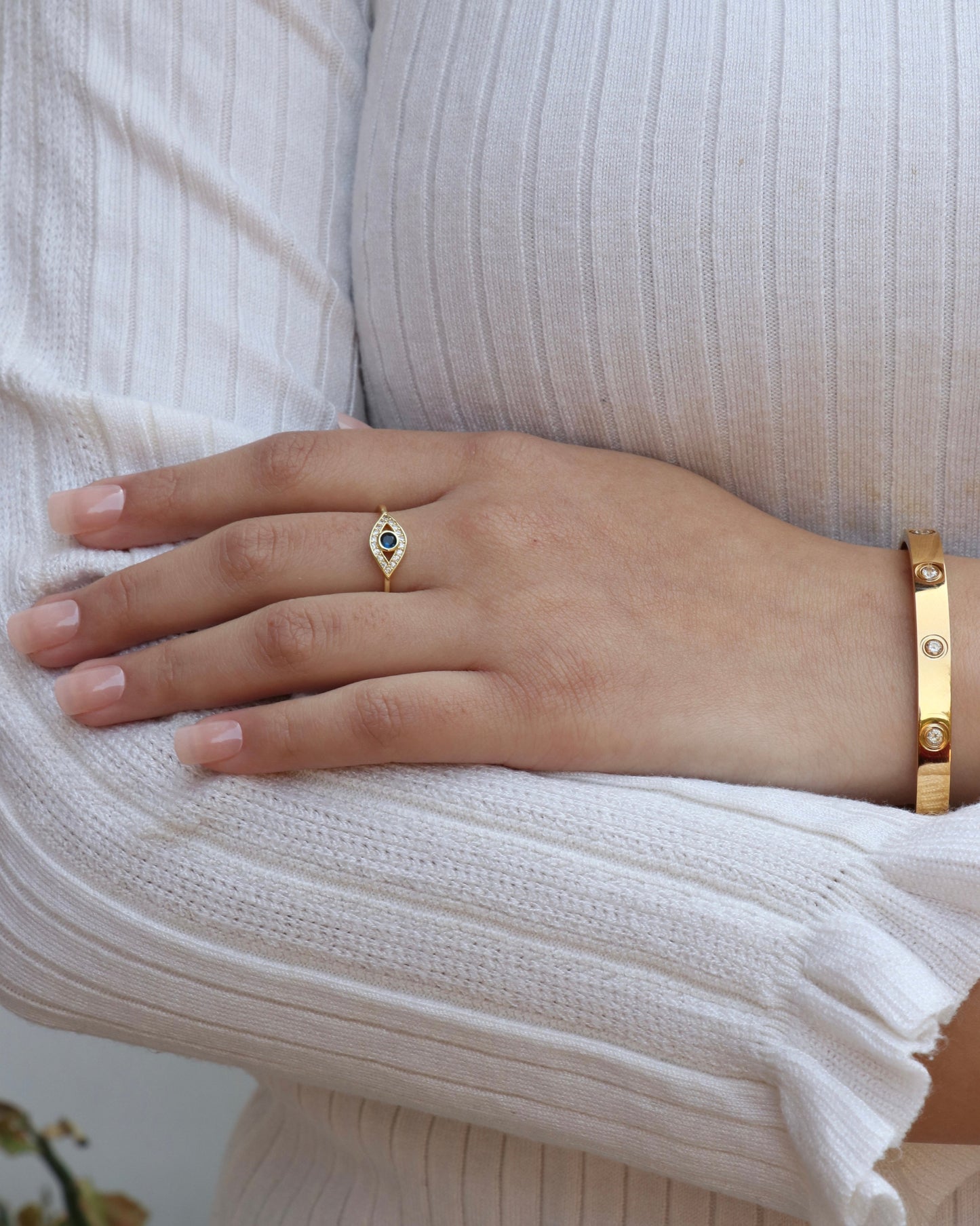 Dainty Evil Eye Ring