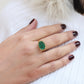 African Jade Oval Ring