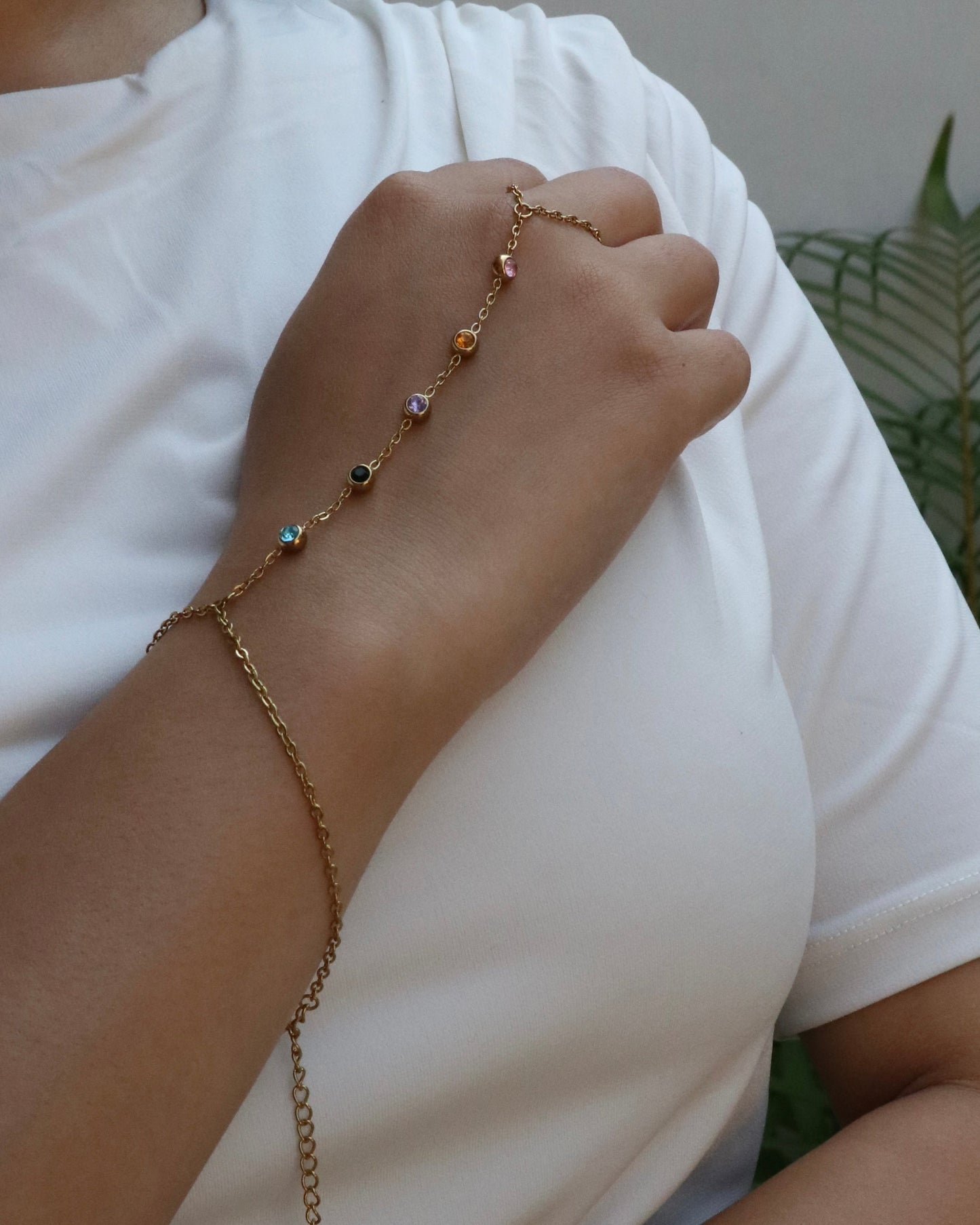 Colourful Hand Chain Bracelet