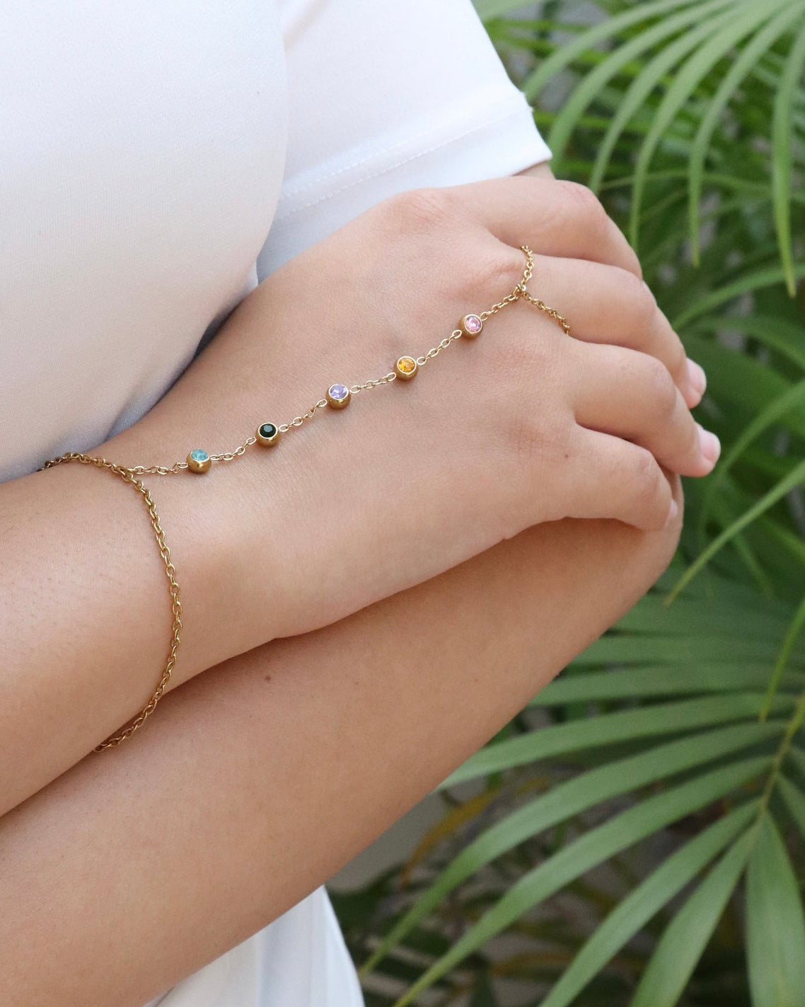 Colourful Hand Chain Bracelet