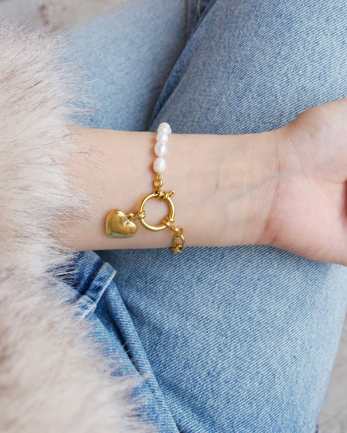 Pearl Heart Bracelet