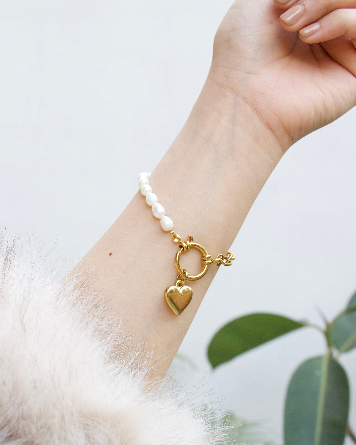 Pearl Heart Bracelet