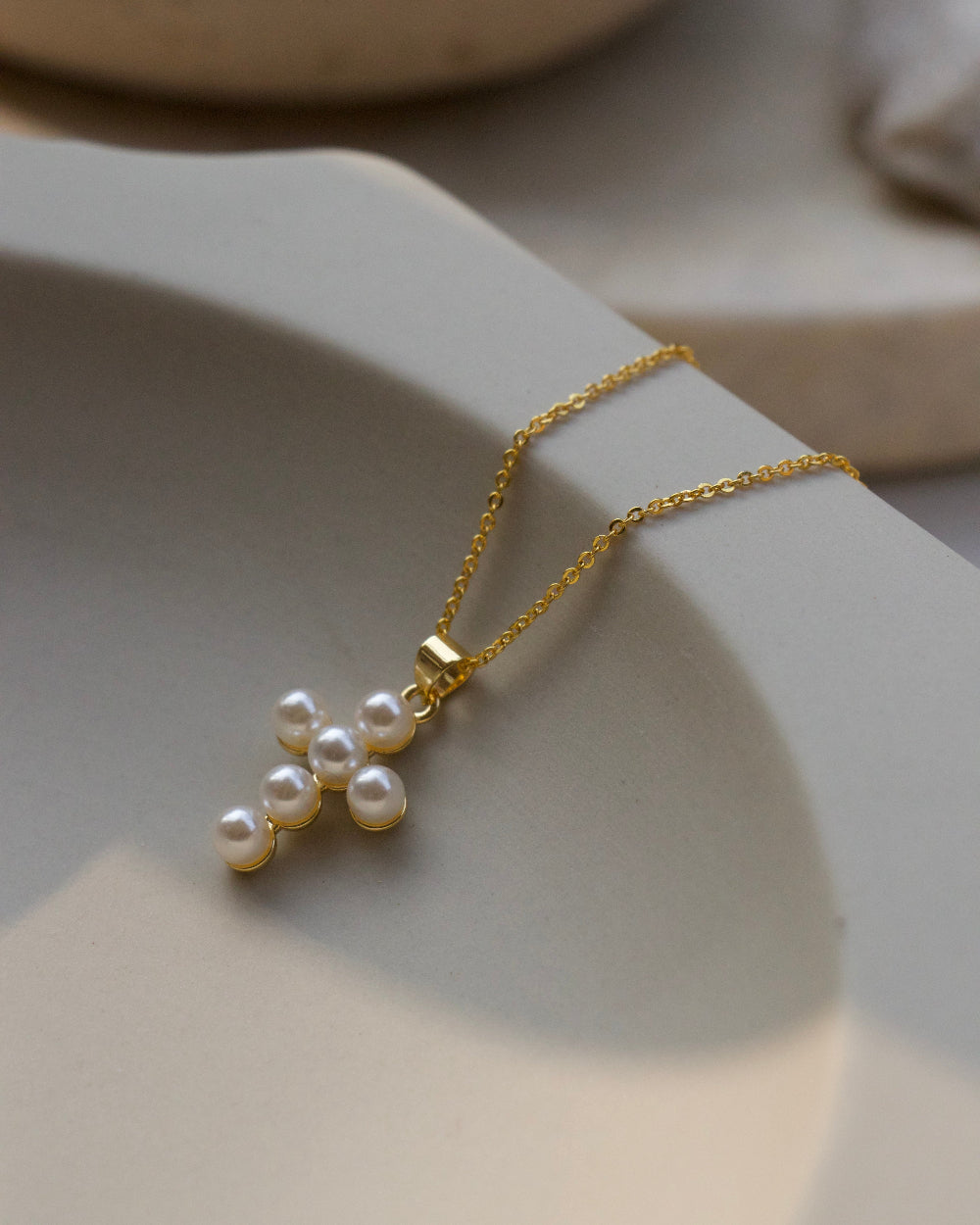 Pearl Cross Necklace
