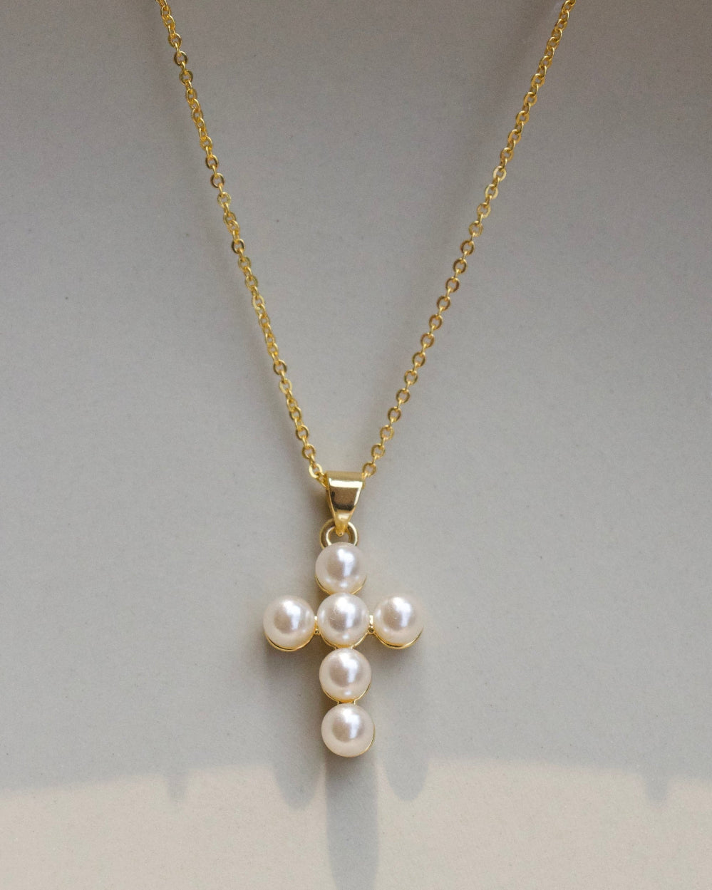 Pearl Cross Necklace