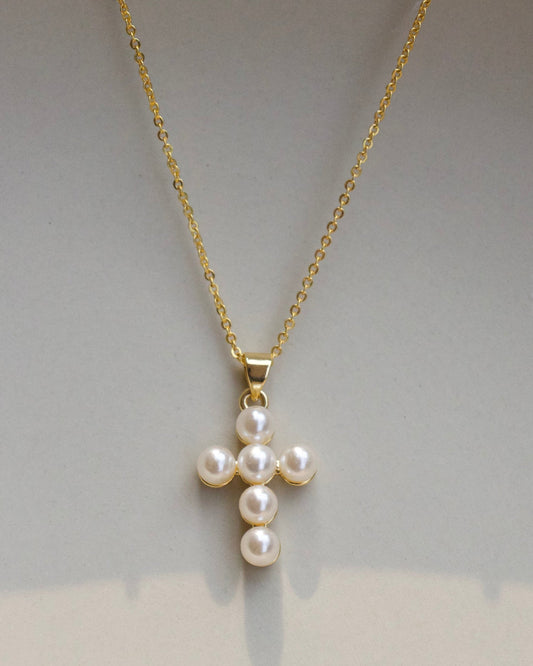 Pearl Cross Necklace