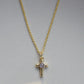 Mini Halo Cross Necklace