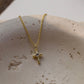 Mini Halo Cross Necklace