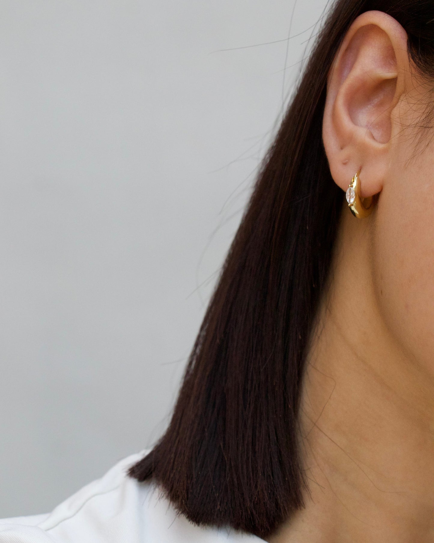 Mini Marquise Hoops