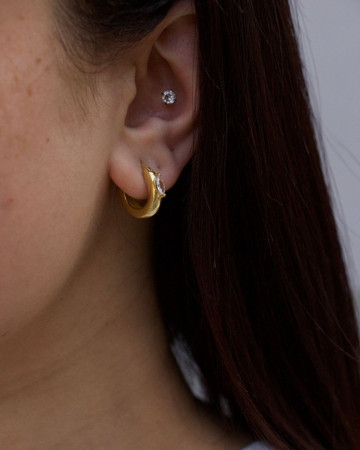 Mini Marquise Hoops