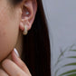 Mini Oval Studded Hoops