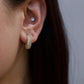Mini Oval Studded Hoops