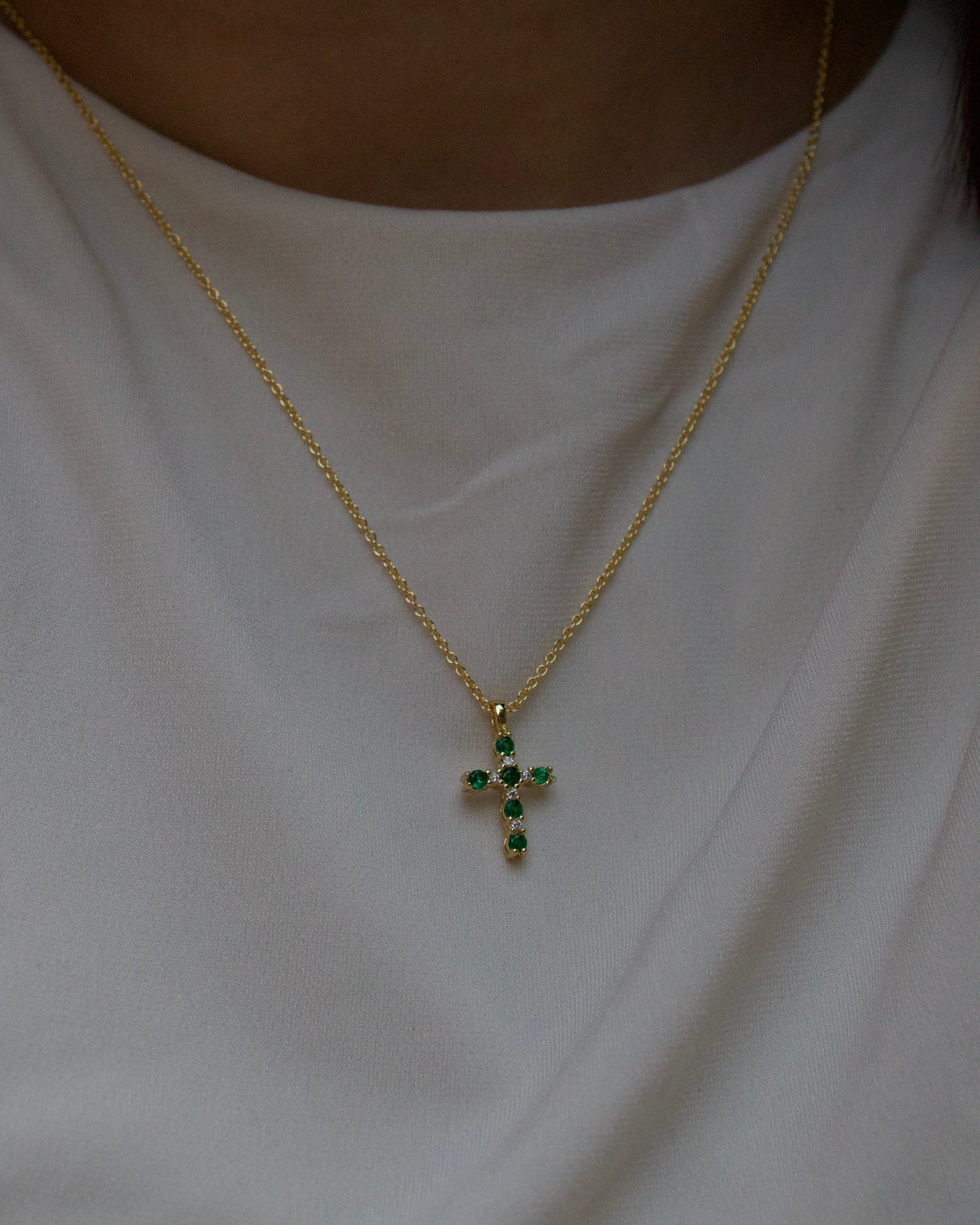 Basil Cross Necklace