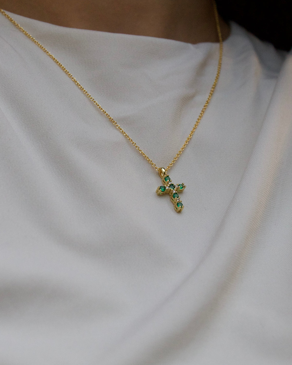Basil Cross Necklace