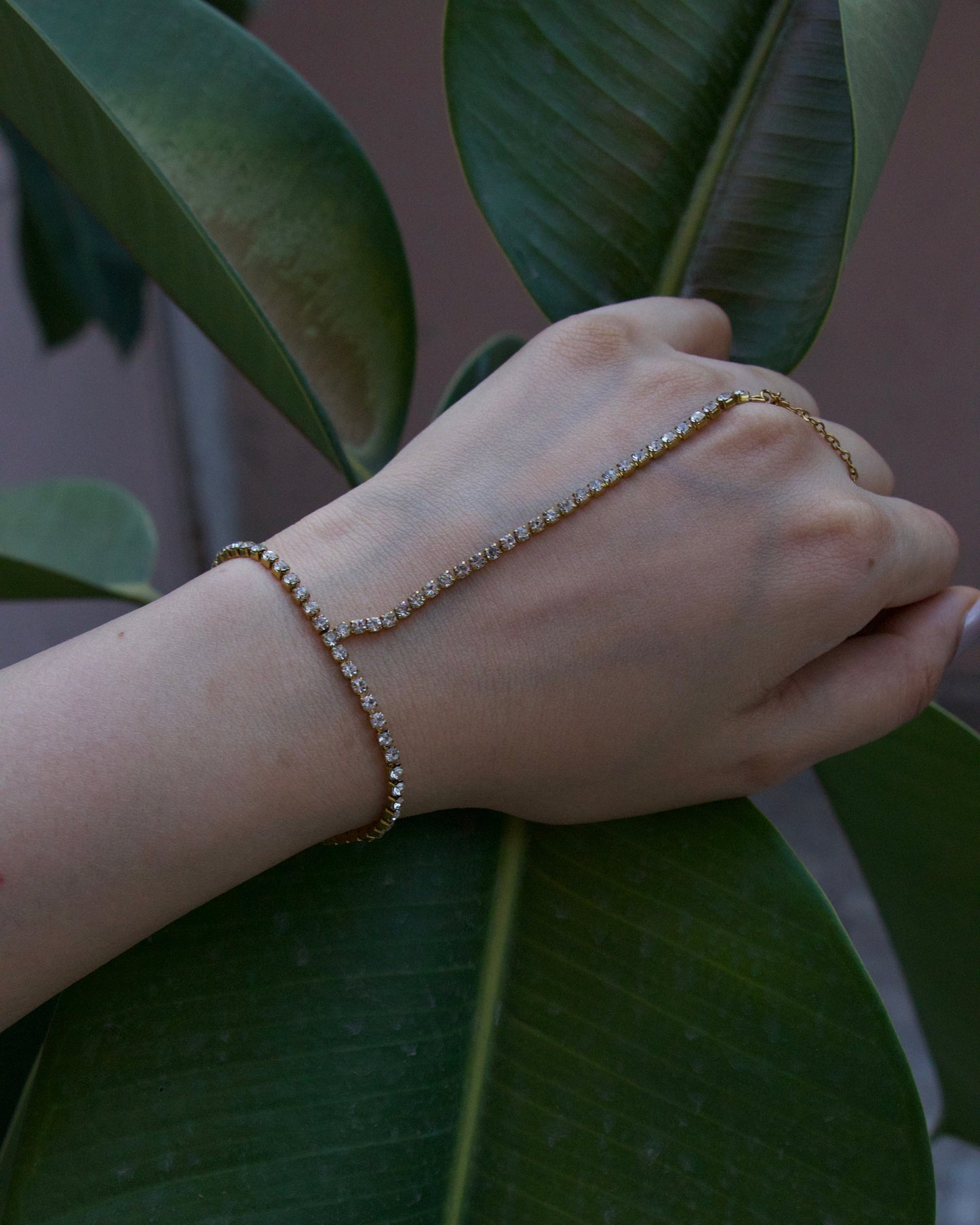 Tennis Hand Chain Bracelet