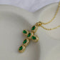 Sage Cross Necklace