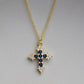 Blue Moon Cross Necklace