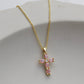 Blush Cross Necklace