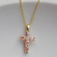 Blush Cross Necklace