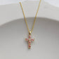 Blush Cross Necklace