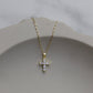 Lustre Cross Necklace