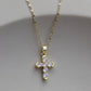 Lustre Cross Necklace