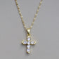 Lustre Cross Necklace