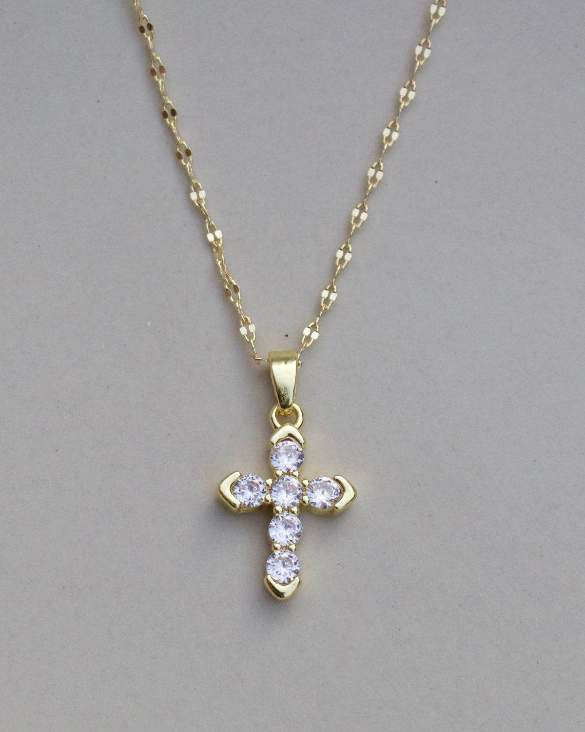 Lustre Cross Necklace