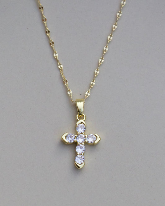 Lustre Cross Necklace