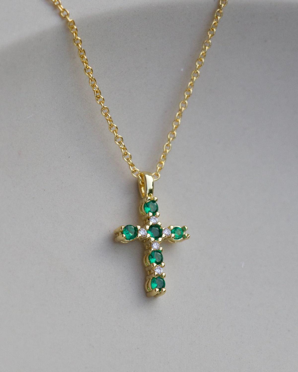 Basil Cross Necklace