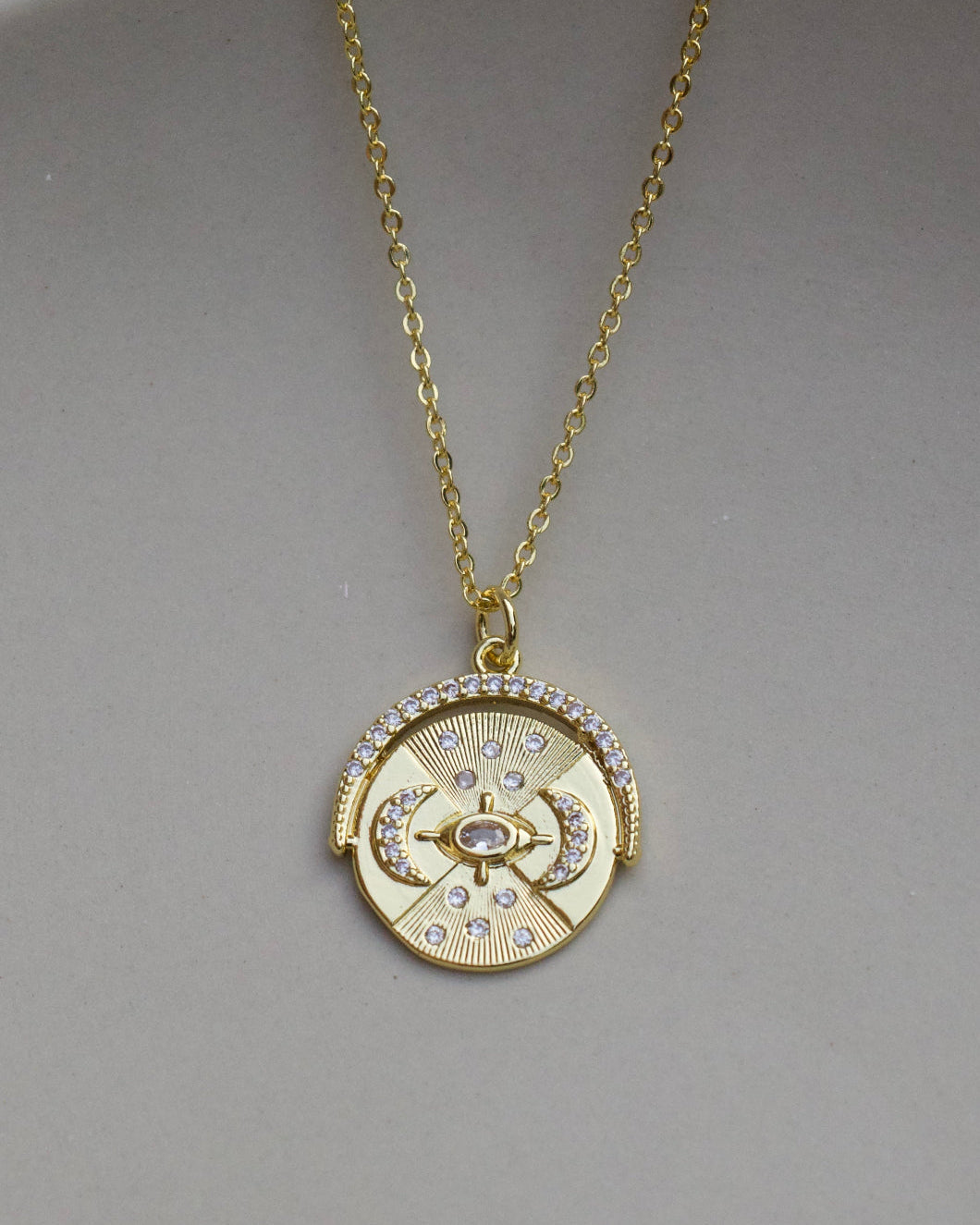 Moonlit Evil Eye Necklace