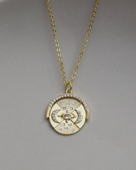 Moonlit Evil Eye Necklace