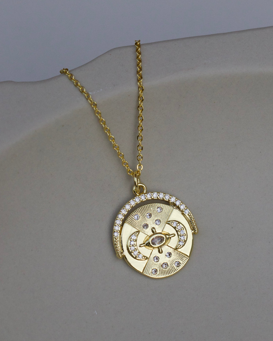 Moonlit Evil Eye Necklace