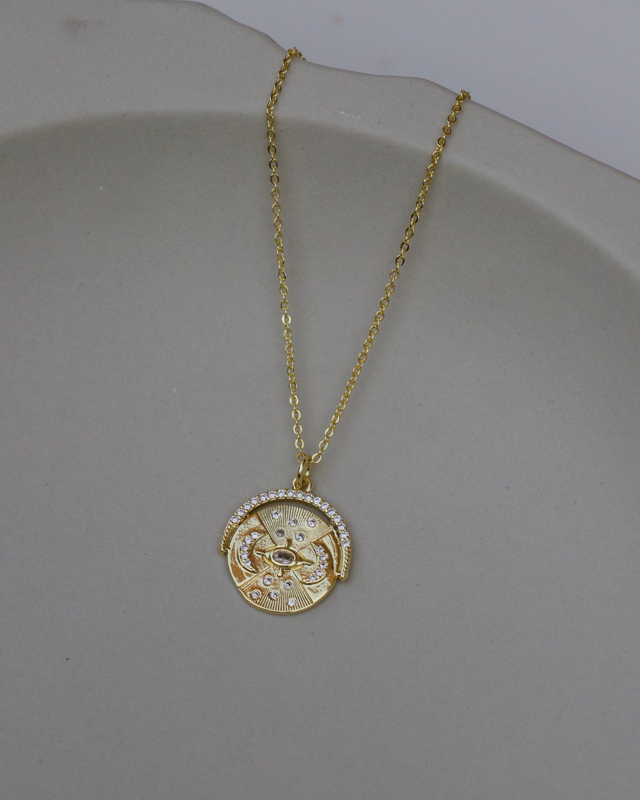 Moonlit Evil Eye Necklace