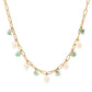Pearl And Stone Necklace
