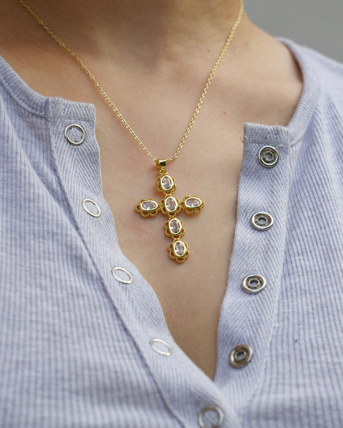 Bloom Cross Necklace