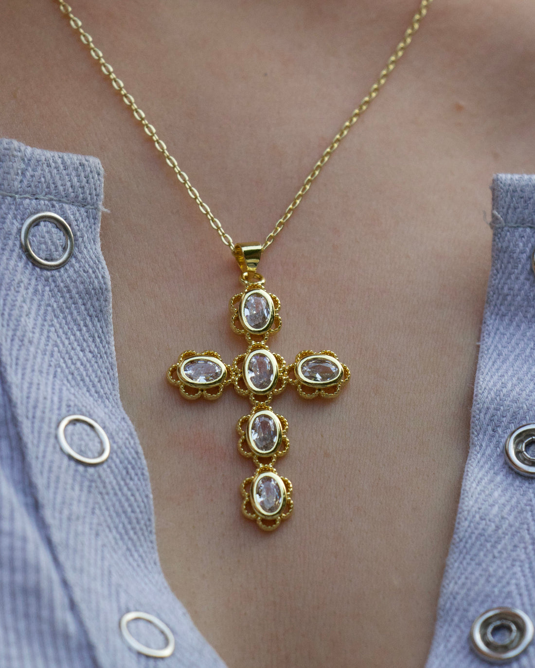 Bloom Cross Necklace